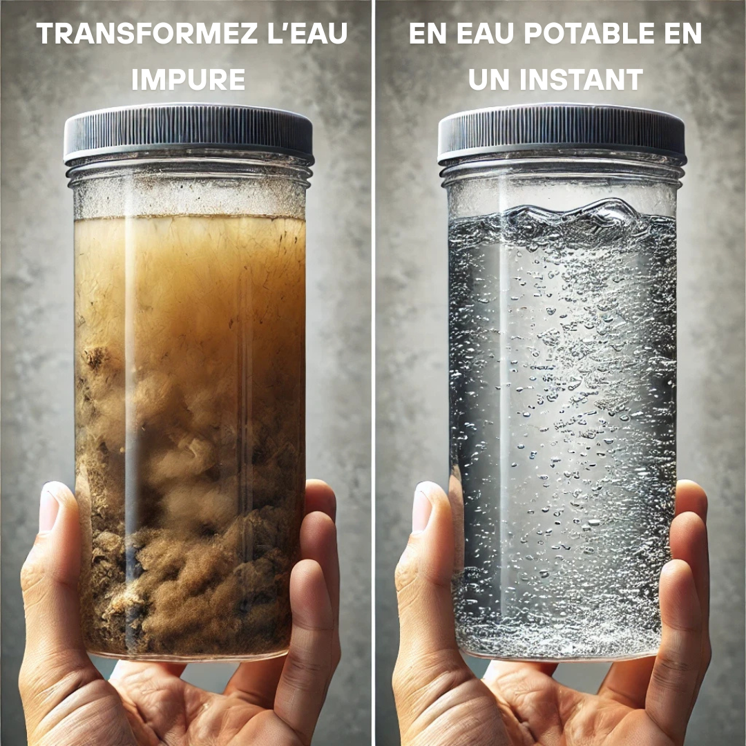 3 en 1 Filtre à eau portable, Essentiel en situation d'urgence